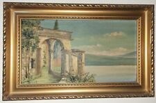 Antique Original Oil Paintings on Canvas Framed by:  BUSNELLI  (Lake LUGANO)