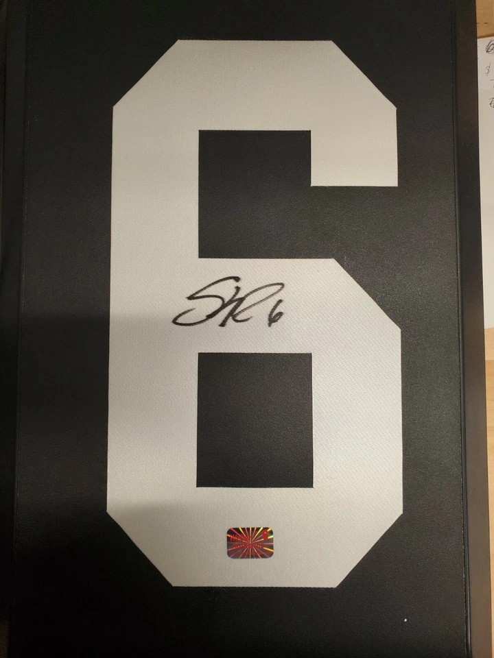 Футболка Ши Вебера из Montreal Canadiens с подписью БЕЛАЯ NO6 НОМЕР - Изображение 1 из 1