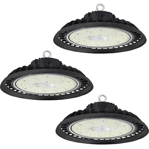 3PACK LED UFO High Bay Light 18000 Lumen IP65 Waterproof 5000K Daylight Dimmable - Picture 1 of 8