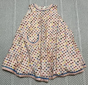 Pink Gingham Sundress Circle Skirt Rick Rack Vintage Sleeveless Handmade 18-24mo - Picture 1 of 11