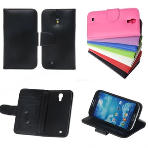 Nueva funda abatible de cuero PU 7 colores con ranuras para tarjetas para Samsung Galaxy S4 - Imagen 1 de 40
