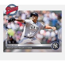 Nestor Cortes Immaculate Inning Yankees 2022 TOPPS NOW Card 64 In Hand PR /584
