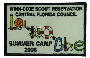 Central Florida FL Winn-Dixie Scout Reservation Summer 2006 Patch BLK (WY2293) - Picture 1 of 2