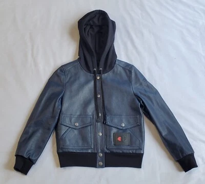 Chaqueta con capucha Coach 1941 X Champion de cuero súper polar talla 6 nueva sin etiquetas Foto 1 de 4
