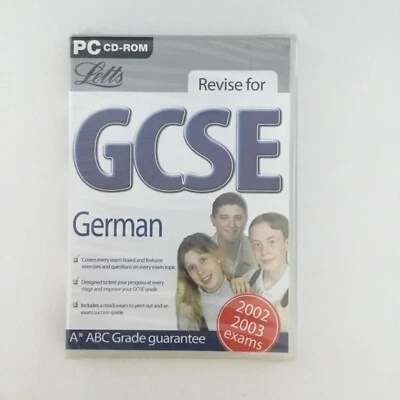 Letts Revise for GCSE German Year 2002/2003 Exams (PC CD-Rom) - Factory Sealed - Image 1 of 2