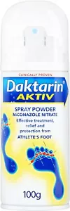 Daktarin Aktiv Spray Powder 100g Relief & Protection from Athlete's Foot 100g - Picture 1 of 4