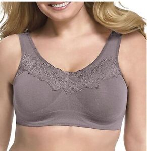 JUST MY SIZE by Hanes - Size 6XL Pure Comfort Bra 1271 in WARM STEEL *2 Pack