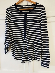 Beatrix OST Dark Navy Striped Long sleeve Shirt.Size L. Style OS-328 - Picture 1 of 6