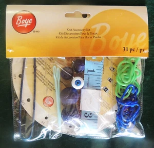 31pc Boye Knit Accessory Kit Yarn Needles Stitch Holder & Markers Tape Measure + - Picture 1 of 1