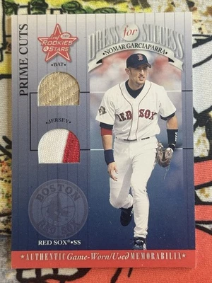 2001 Rookies & Stars Dress For Success Nomar Garciaparra #/50 Game Worn Red Sox - Image 1 of 2
