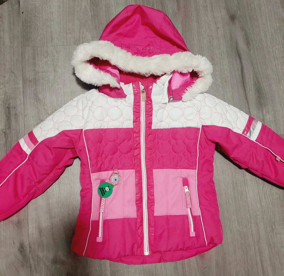 Obermeyer Niños Invierno Parka Nieve Esquí Exuberante Chaqueta Niña Talla 3 Sistema I-Grow Foto 1 de 4