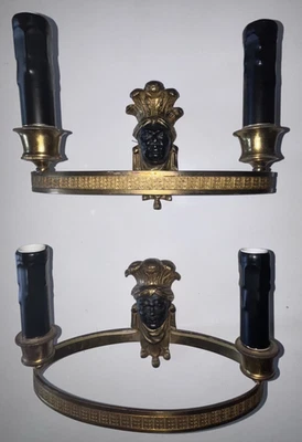 Maison BAGUES,  Appliques aux Indiens ou nubiens, en bronze doré et patiné - Photo 1/4