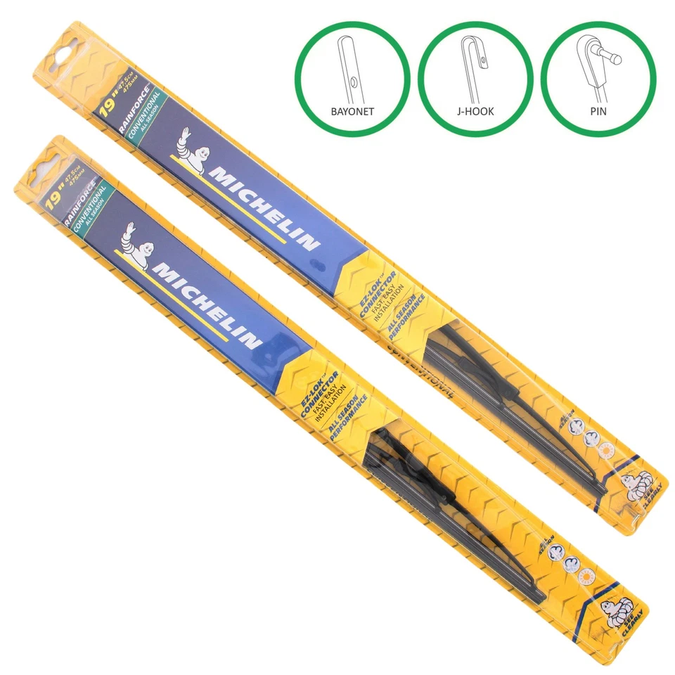 2 limpiaparabrisas Michelin 19" RainForce All Weather Performance Series marco de acero Foto 1 de 4