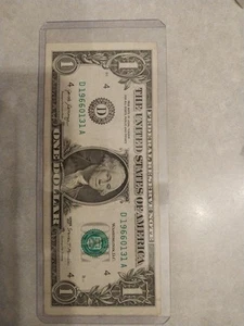 Billete de cumpleaños 1966 - enero - 31 número de serie 19660131 un dólar $1 aniversario - Imagen 1 de 5