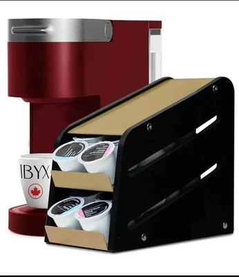 Soporte para cápsulas K de madera Ibyx para mostrador de cocina - Dispensador de cápsulas de 2 niveles... Foto 1 de 4