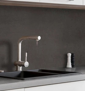 Küchenrückwand selbstklebend Steinwand schwarz Spritzschutz Folie - Bild 1 von 1