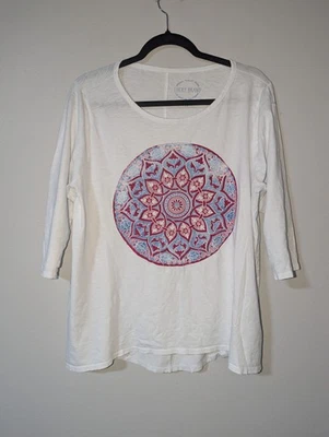 Top estampado terciopelo talla grande Lucky Brand talla 1X Foto 1 de 4