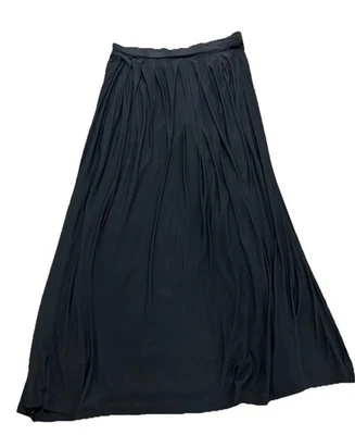 Falda forrada EILEEN FISHER S Jersey de seda jersey de seda transparente plisado negro Foto 1 de 4