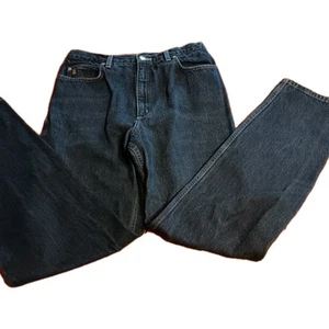 Lands End Jeans Womens 12T TALL Blue Denim Straight High Rise Dark Wash 31x32.5 - Picture 1 of 12