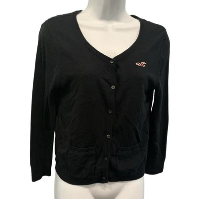  Vintage Hollister Womens Y2K Lace Back Cardigan Size Small Navy Blue Y2K Preppy - Image 1 of 4