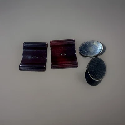 Ретро коричневый дерева шитья кнопки набор из 4 - Изображение 1 из 4