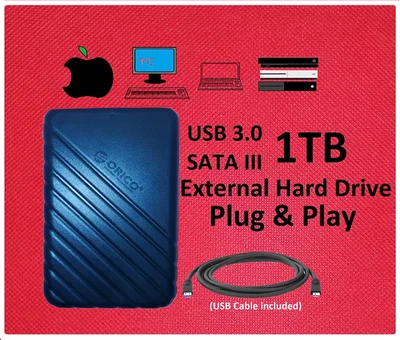 Disco Duro Externo 1TB USB 3.0 HDD PC, Mac, Laptop,Ps4 Xbox One 2.5" Portátil Foto 1 de 4