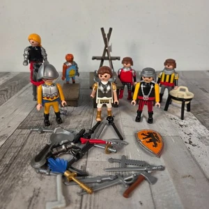 PLAYMOBIL KNIGHTS With Weapons Job Lot, Bundle 7 X Figures & Other Accessories. - Picture 1 of 8