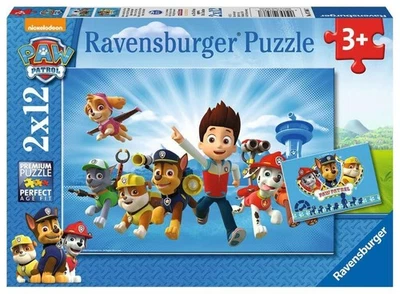 Ravensburger Paw Patrol 2x 12 Piece Jigsaw Puzzles For Age 36 Months and Up Mult - Immagine 1 di 4