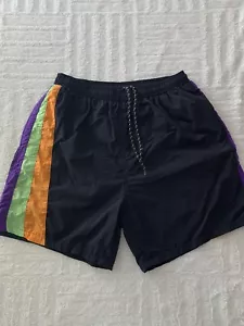 Trader Bay Mens Large Retro Swim Trunks Board Shorts Fully Lined Drawsting #B2 - Picture 1 of 12