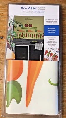Nuevo juego de calcomanías de pared pelar y pegar verduras frescas de jardín decoración de cocina Foto 1 de 4