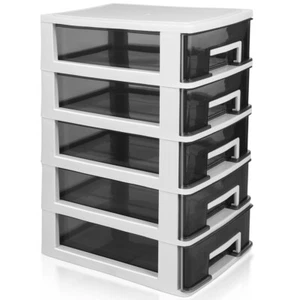 Drawer Type Organizer Stationary Cosmetic Storage Holder Plastic Vanity - Picture 1 of 8
