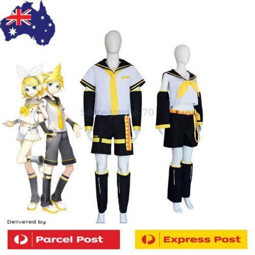 Kagamine Rin&Len Vocaloid Miku Cosplay Completed Outfit Jk Uniform Halloween