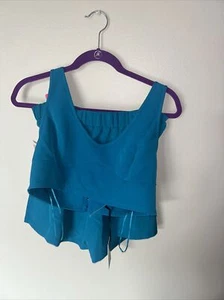 Sincerely Jules Bralette And Shorts Set Teal New With Tags Size Large Nice Set!! - Picture 1 of 9