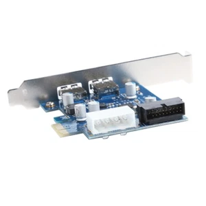 USB 3.0 PCI-E Controller Card 2 External Port w/ Internal 19 Pin Connection - Picture 1 of 7