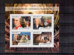 Mosambik Michelnr .8834 - 8837 postfrisch  intern :38367) Mozart,Bach,Händel,Wag - Bild 1 von 1