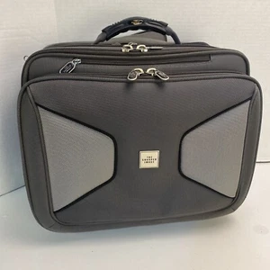 Carry On Laptop Luggage TSA Approved Sharper Image Silver & Grey Travel - Picture 1 of 10