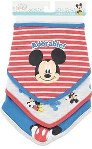 Mickey Mouse 3-Pack Baby Bibs - Picture 1 of 4