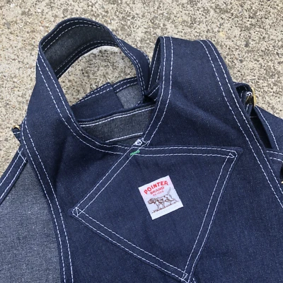 Vintage Pointer Brand Overalls Mens 68x32 Blue Carpenter Bibb Farmer Made In USA - Image 1 of 4