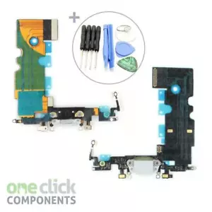New USB Charging Port Mic Flex Cable + TOOLS for Apple iPhone SE 2020 White - Picture 1 of 2