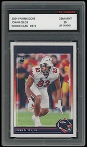 Jonah Elliss 2024 Panini Score 1st Graded 10 Rookie Card Denver Broncos #371 - Picture 1 of 1