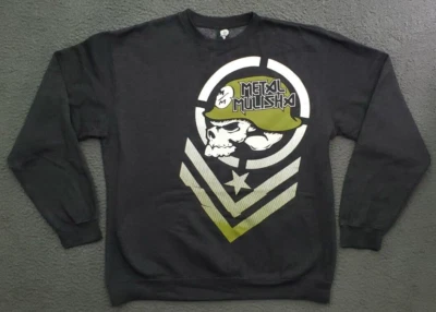 Moletom Masculino Mulisha Metal RARO Tamanho XL Cinza Cor Grande Estampa Gráfica Motocross - Imagem 1 de 4