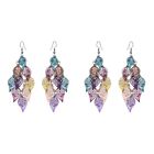  2 Pairs Leaf Earrings Hollow-out Leaves Pendant Personality