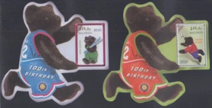 MALDIVAS ISLAS SC # 2659, 61 Estampillada sin montar o nunca montada juego de 2 HOJAS DE RECUERDO DE OSO DE PELUCHE - Imagen 1 de 1