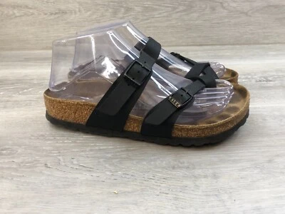 Birkenstock Mayari 0171481 Womens Sandal Black Leather 5.5 Cork Slip On Shoes - Image 1 of 4