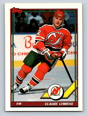 Claude Lemieux 1991-92 Topps #394 New Jersey Devils - Image 1 of 2