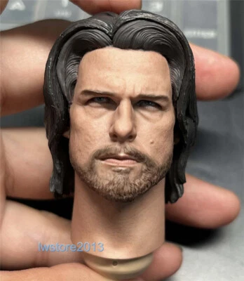 Cabeza de samurai 1:6 Tom Cruise tallada para figura de acción masculina de 12" juguetes corporales Foto 1 de 4