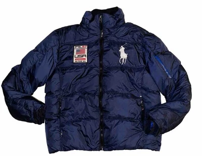 Polo Ralph Lauren Descenso Alpino Esquí PRL 67 Grande Abajo Puffer Chaqueta Big Pony Foto 1 de 4