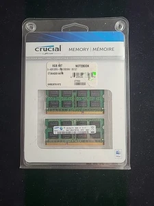 CRUCIAL Memory by Micron 8GB KIT 2-4GB Notebook DDR3L 1600 SODIMM CT2K4G3S160BM - Picture 1 of 4