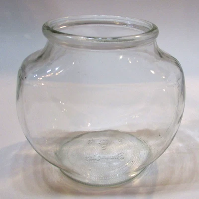 Vintage 1960's Duraglas Brand Small 5" Clear Glass Beta Fish Bowl Excellent! - Image 1 of 4