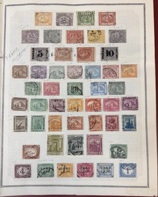 埃及,1867 - 1971 年,批量 140 张大多数经典四张邮票。 页面, 主要使用 — 第 1/4 张图片